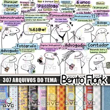 Pack Digital Bento Flork Meme Profissões 307 Imagens Fundos