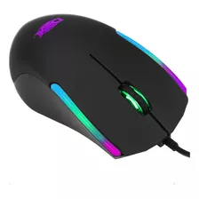 Mouse Gamer Com Led Rgb Conexão Usb Sensor Óptico 1000 Dpi Cor Preto