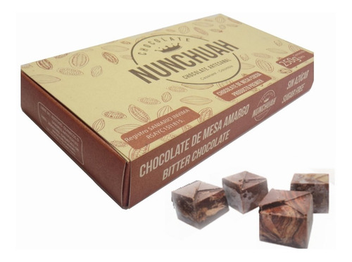 Chocolate Artesanal 100% Cacao Pack3 Sin Azúcar Kg