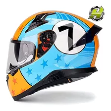 Casco Integral De Motocicleta Con Doble Ala Trasera, Casco D