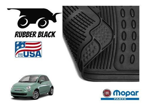 Tapetes Uso Rudo Fiat 500 2015 Rubber Black Original Foto 4