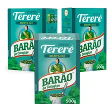 3 Erva Para Tereré Premium Menta Ice Barão De Cotegipe 500g