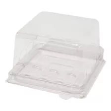 Mini Cake Box Quadrada Transparente Pct C/ 10un - Flip