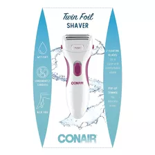 Aparador Feminino Conair Twin Foil Shaver Lâmina Dupla Cor Branco