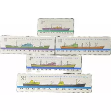 Estampillas De Polonia 1961 Barcos