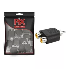 10x Adaptador Duplicador Splitter 2 Rca Fêmea 1 Rca Macho