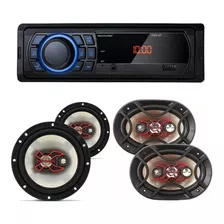 Mp3 Multilaser + Falantes Bravox X 6 E 6x9 Polegadas 240w