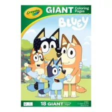 Set Gigante Para Colorear Bluey 18 Pg + 24 Crayones