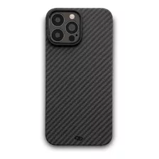 Para iPhone 13 Pro Capa Carbono Kevlar Fina Com Borda Camera