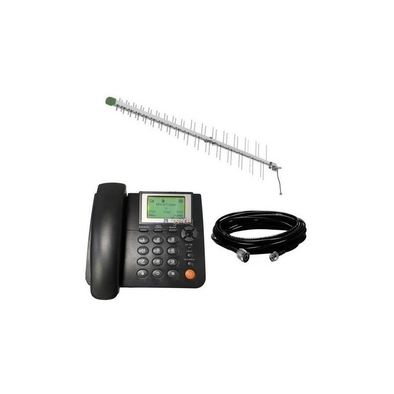 Telefone Fixo Gsm Chip Com Antena Rural 15dbi Ets3023 Oi Tim - Branco