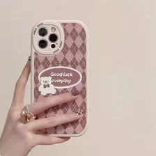 Nueva Funda De Teléfono Plaid Bear For iPhone 12 13 Pro 15