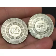 Moeda 1000 Reis Império 1858 E 1860 