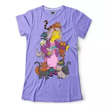 Vestido Remeron Simpsons Loca Gatos Calidad Premium