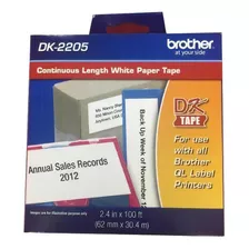 Etiqueta Autoadhesiva Brother Dk-2205 Color Blanco