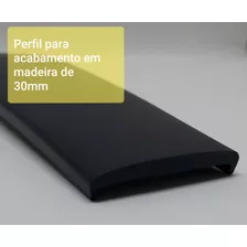 Perfil U 30mm P/ Mdf (t C/ Abas Sem Espiga) Preto - 10 Mts.