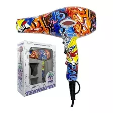 Secador De Pelo Profesional 1800w Graffiti 6600 - Teknikpro Color Grafiti