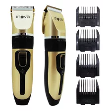 Aparador De Pelos Cortador Cabelo Barbeador Sem Fio Inova Cor Dourado 100v/240v