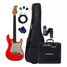 Guitarra Strato Tagima Memphis Mg-30 Fiesta Red Kit Completo