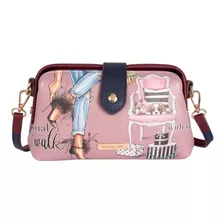 Bolsa Cruzada Amaya Nicole Lee Estampada Con Broche Ss23 Color Casual Walk