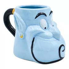 Taza Grande Para Café Cerámica Disney Genio Aladdin 3d 300ml