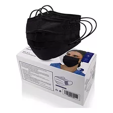 50 Pcs Disposable 4-ply Non-woven Face Mask, Black Masks