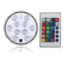 Luz Led Rgb Sumergible Para Piscina Acuario - Control Remoto