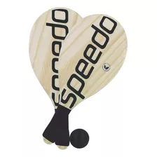 Kit 2 Raquetes De Frescobol + Bolinha Speedo Popular Racket