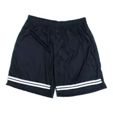 Shorts Masculino Listas Plus Size 50 Ao 60 Academia Futebol Lazer 100% Poliéster Cordão Interno Tamanho Grande