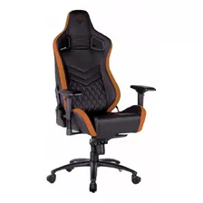 Cadeira Gamer Preto E Caramelo Brazil Pc Júpiter Até 150 Kg