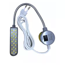 Luminária Bivolt Com 20 Leds Tomada Haste Flexivel