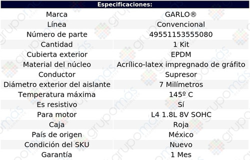 Cable Bujia Convencional I-mark 8v Sohc 81 A 85 Foto 2