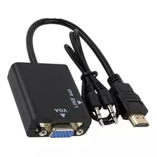 Kit 12 Adaptador Conversor Hdmi Para Vga Saída P2 Áudio Pc 