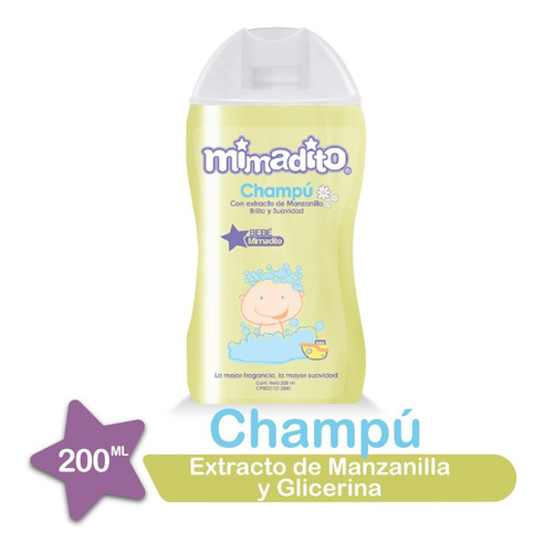 Champú Con Extracto De Manzanilla 200 Ml Mimadito 