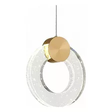 Luminaria Pendente Led Urano Cor Ouro Velho - Cristal