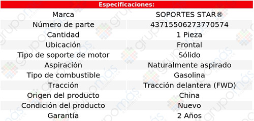 Soporte Motor Frontal S Star Sunburst 1.5l 4 Cil 1985_1988 Foto 2