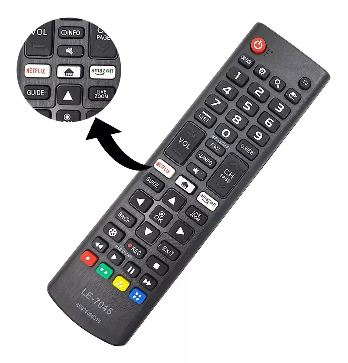 Controle Remoto Compatível Com Smart Tv LG 32/43/49/50/55/65