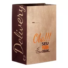 Saco Kraft Para Delivery Sem Alça - Pequeno - Menu - 100un