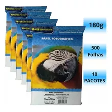 500 Folhas Papel Fotográfico A4 Glossy 180g Masterprint Cor Branco