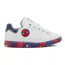 Tenis Marvel Niño Originales Suela Estampada Blanco 17-21