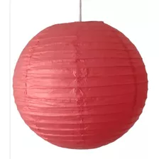 Lámpara Bola De Papel Arroz China 30 Cm Rojo