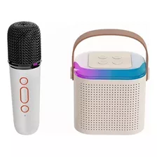 Mini Karaoke Parlante Bt Con Luz + Micrófono Inalámbrico