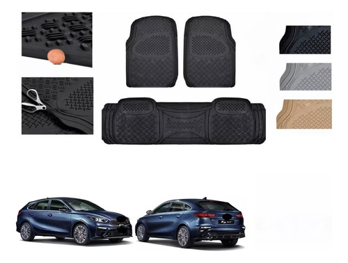 Foto de Kit Tapetes De Uso Rudo Kia Forte Hatchback 2019 Rb Original