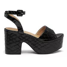 Sandalias Lady Stork Fely Taco Plataforma Vestir Mujer.