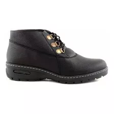 Bota Borcego Cuero Zapato Mujer Briganti Botineta Confort