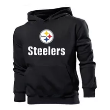 Blusa Moletom Canguru Casaco Steelers Logo Futebol Americano