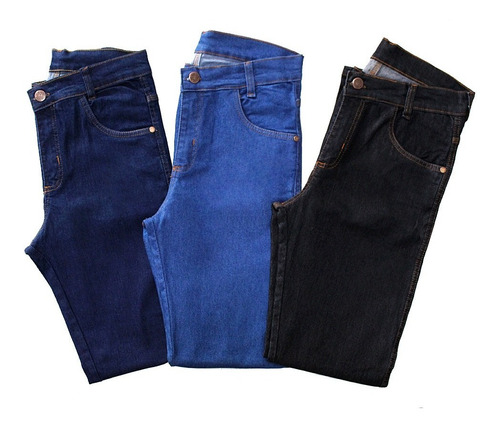 Kit 3 Calça Jeans Lycra Masculina Slim Avant 