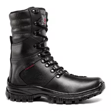 Bota Militar Tática Cano Longo Ziper Lateral Palmilha De Gel