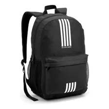 Mochila Escolar Juvenil Cor Preto Com Listras Seanite