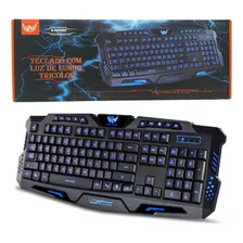 Teclado Gamer Retroiluminado Para Pc Português Brasil 3 Core