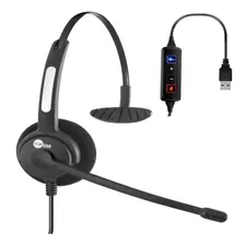 Headset Htu-300 Usb Voip Com Cancelador De Ruidos - Topuse